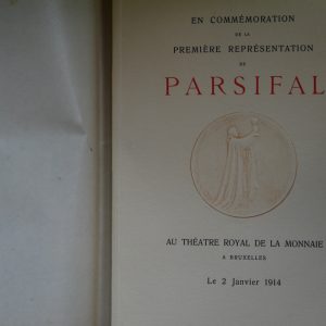En commémoration de la première représentation de Parsifal, anonyme, Théâtre royal de la Monnaie, 1914