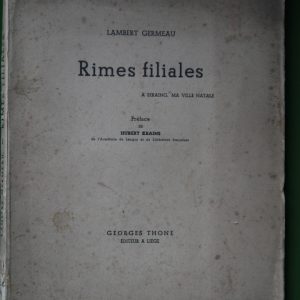 Rimes filiales, Lambert Germeau, Georges Thone, non-daté