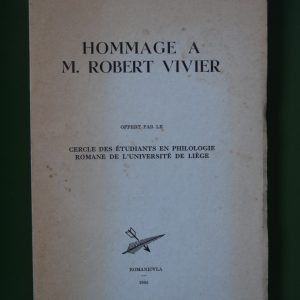 Hommage à M. Robert Vivier, divers, Romanicula, 1965