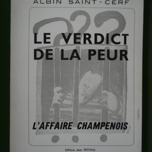 Le verdict de la peur, Albin Saint-Cerf, éditions Jean Petitpas, 1967