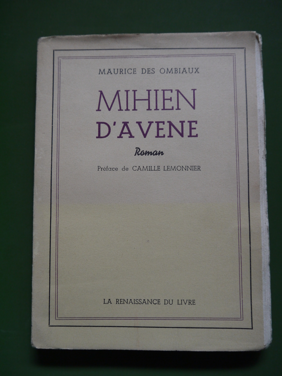 Mihien d'avène, Maurice des Ombiaux, Renaissance du livre, non-daté
