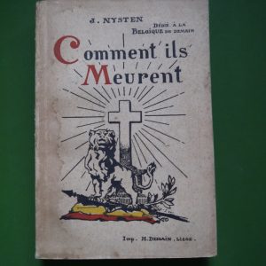 Comment ils meurent, J. Nysten, H. Dessain, non-daté
