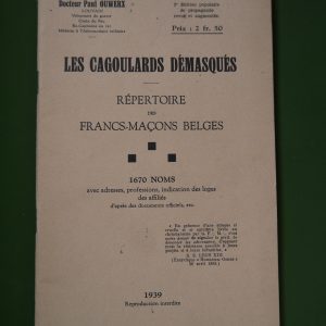 Les cagoulards démasqués, Paul Ouwerx, auto-édition, 1939