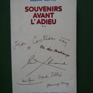 Souvenirs avant l'adieu, Robert Goffin, institut Jules Destrée, 1980