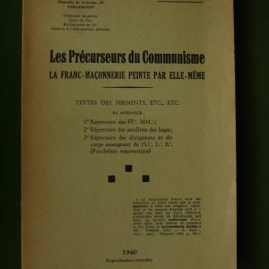 Les précurseurs du communisme, Paul Ouwerx, auto-édition, 1940