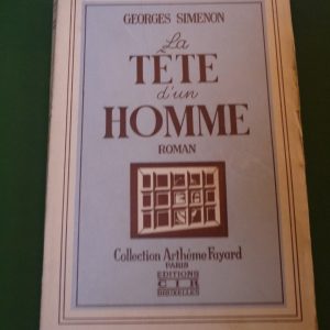 La tête d'un homme, Georges Simenon, Arthème Fayard/CIR, non-dayé