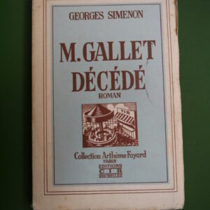 M. Gallet décédé, Georges Simenon, CIR/Fayard, non-daté