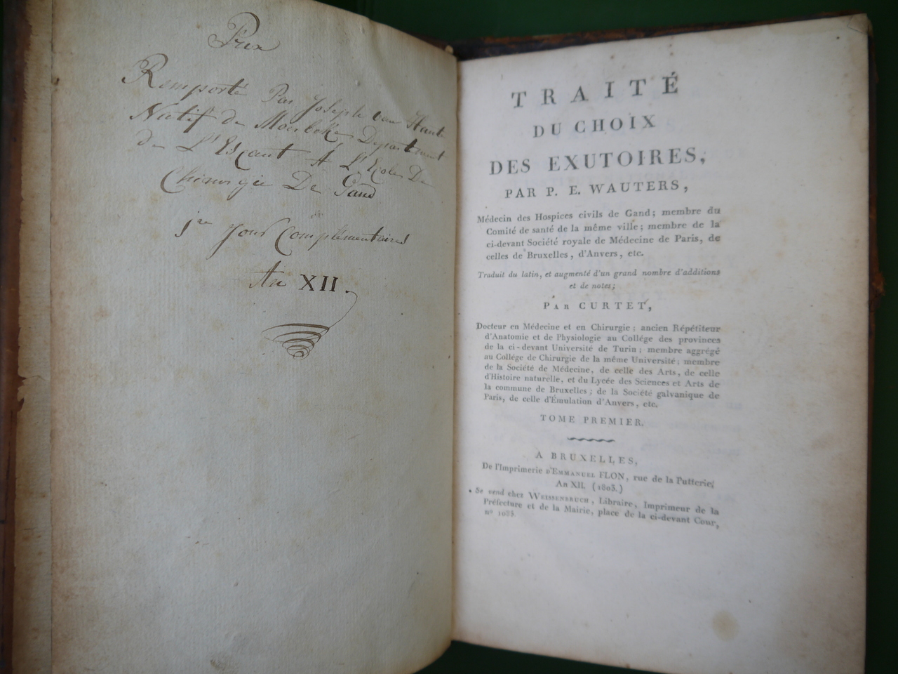 Traité du choix des exutoires (2 tomes), P.E. Wauters, Emmanuel Flon, 1803 – Image 17