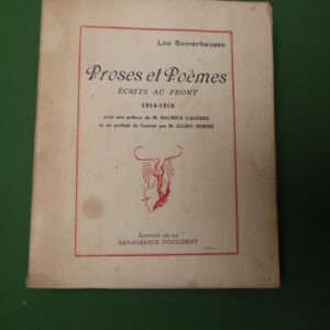 Proses et poèmes écrits au front, Léo Somerhausen, la Renaissance d'occident, non-daté
