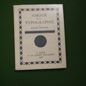 Amour de la typographie, Roger Dévigne, à la Lampe d'Aladdin, 1928