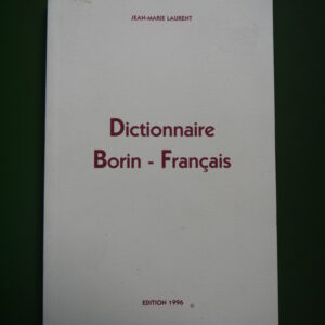 Dictionnaire borin-français, Jean-Marie Laurent, le Sablier, 1996